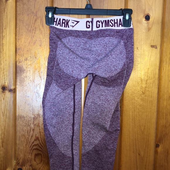 Gym Shark purple leggings Gymshark Spellout Waistband Leggings flex leggings - Picture 4 of 12